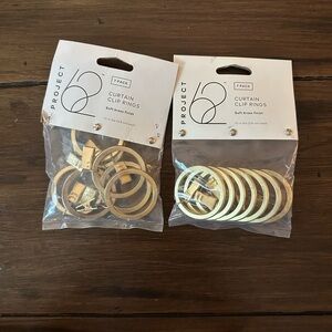 Project 62 Gold Curtain Clip Rings - 14 rings total